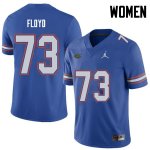 Women's Florida Gators #73 Sharrif Floyd NCAA Jordan Brand Royal Authentic Stitched College Football Jersey EIT8262TP